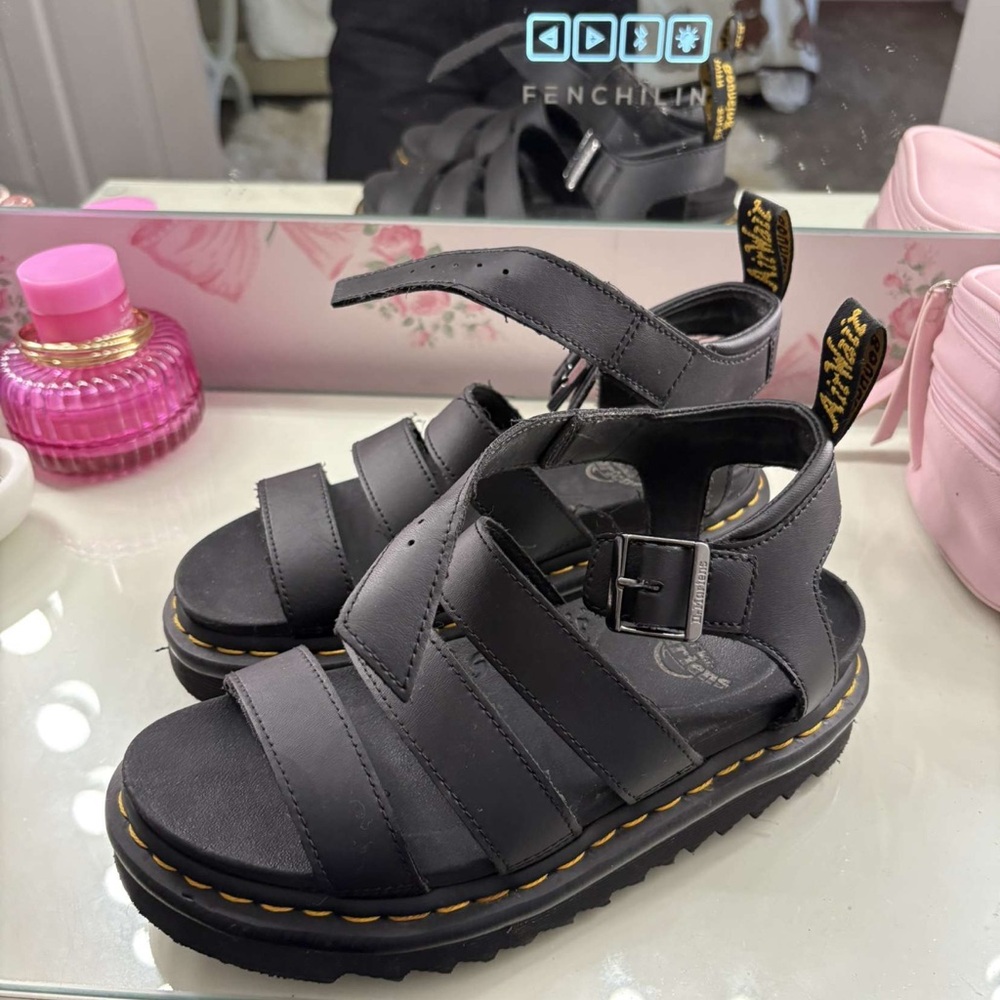 Dr. Martens Black Leather Gladiator Sandals – Women’s Size 7